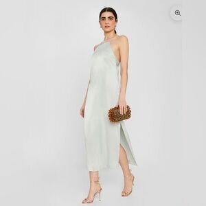 Club Monaco Silk Sage Charmeuse Dress Size 10 NWT